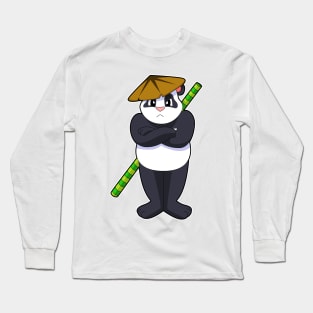 Panda at Stick fight Martial arts Long Sleeve T-Shirt